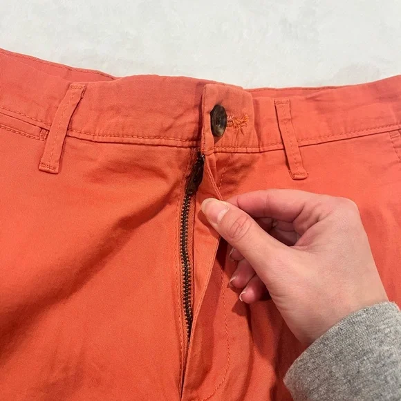 Goodfellow & Co Men’s 28 Every Wear Cotton Shorts - 7" Inseam - Orange - Picture 3 of 8